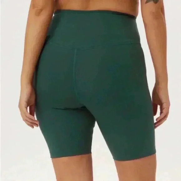 GIRLFRIEND COLLECTIVE Women Large Moss High-Rise Bike Short Dark Green Athletic - Picture 2 of 14